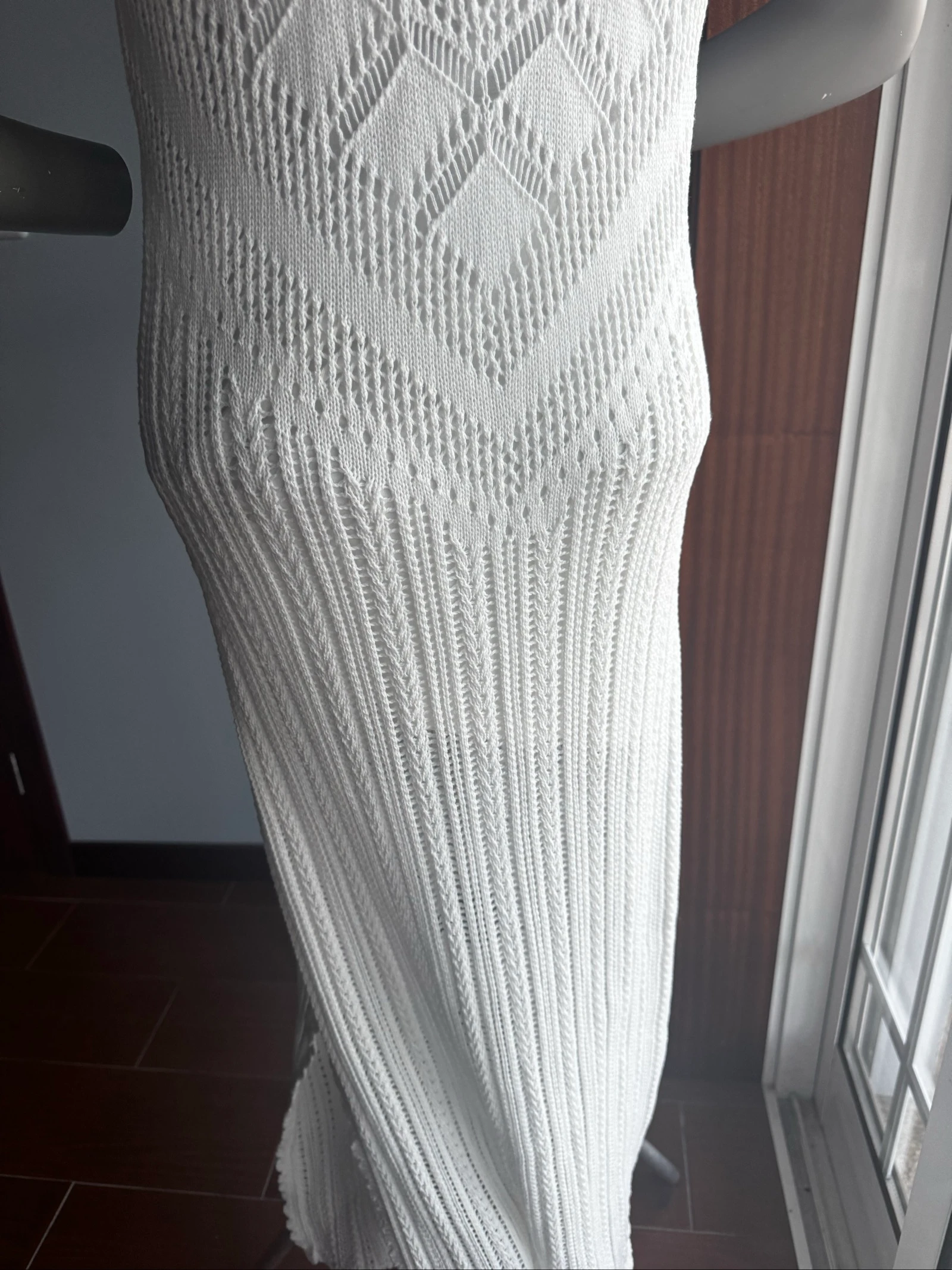 Vestido blanco de punto Springfield L – 100% Algodón – Usado 1 vez – photo 6